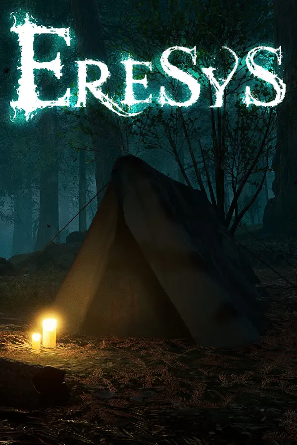 Eresys cover: a tent and two candles in a dark forest