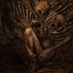 Necrophosis: a winged creature seated in a chamber of bone